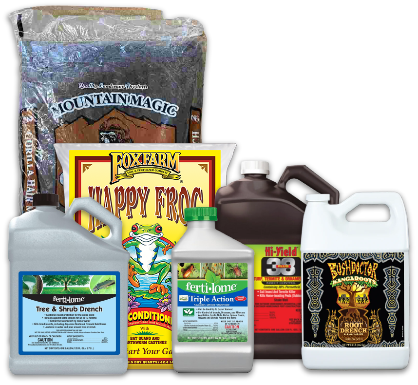 Garden fertilizers, amendments, and supplies